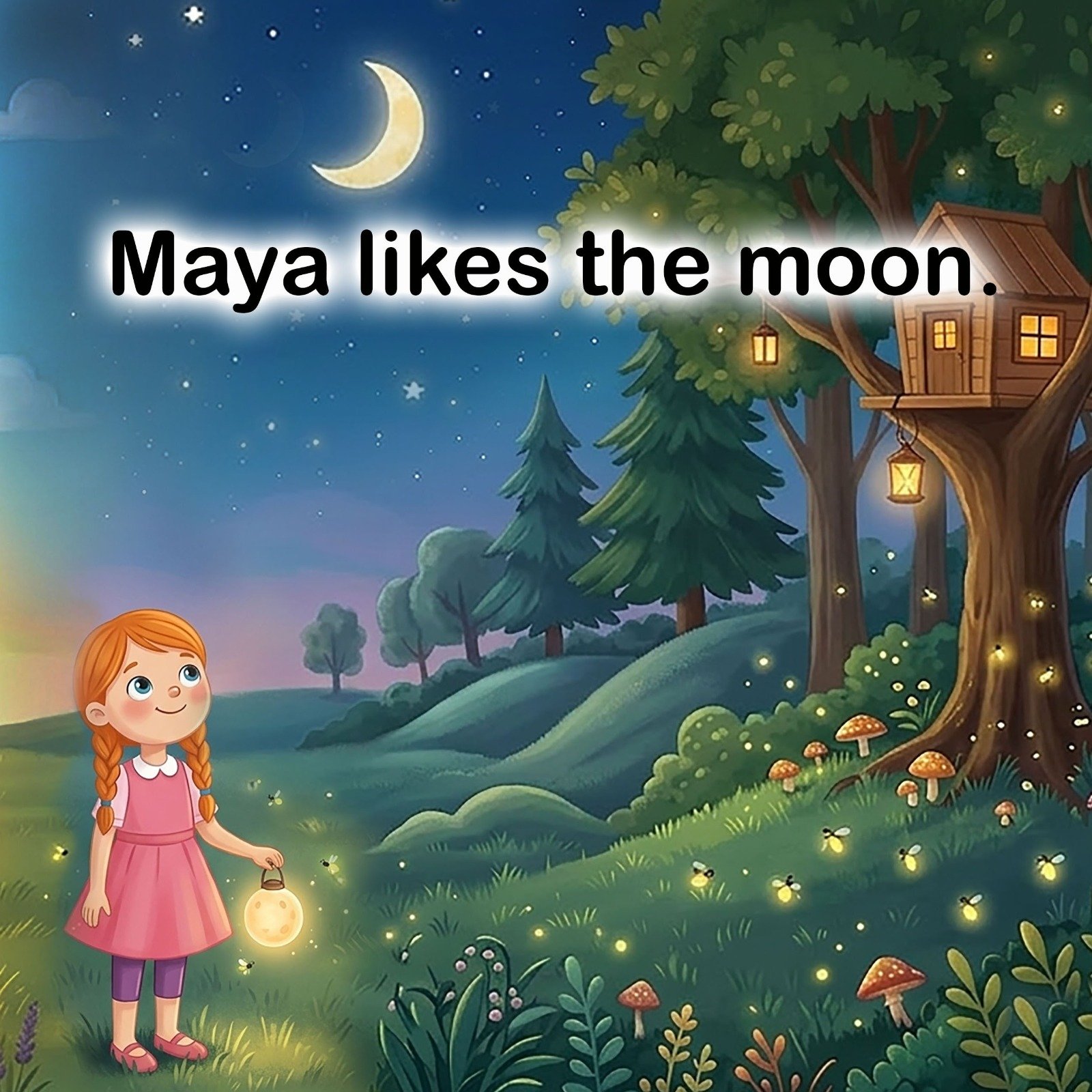 Maya looking at moon