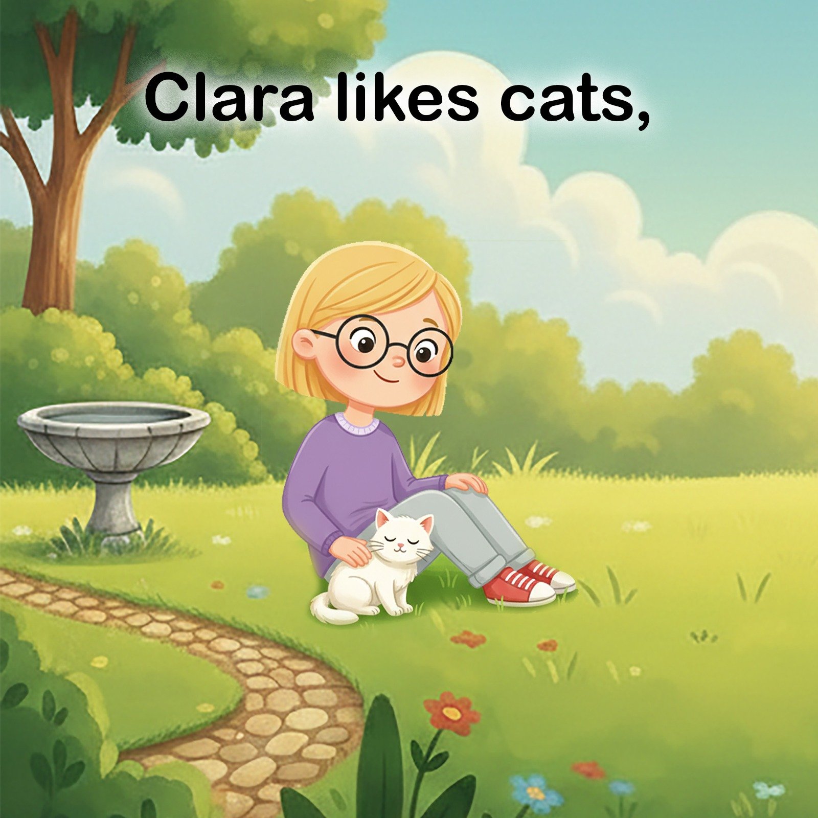 Clara with cats